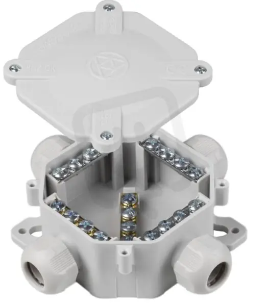 6455-11 5.P/2 Krab.rozvodka plast.5p šed Aktuální