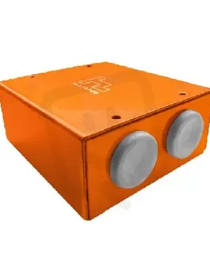 Značkový Krabice rozbočná 120x110x51, 4x PVC průch., 2x svorka 10mm2, lakováno, PE