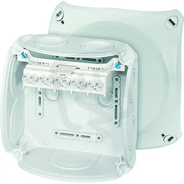 Značkový Kabelova rozvodka 1,5-6 mm2 3f, 10 mm2 1f, 5pol. svorka HENSEL DK 0606 GZ