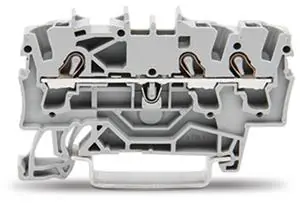 3vodičová průchozí svorka, 2,5mm2, Vhodná pro aplikace Ex e II, šedá 2002-1301 Výprodej