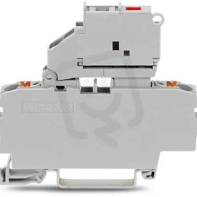 2vodičová pojistková svorka s výklopným držákem pojistek, šedá Výprodej