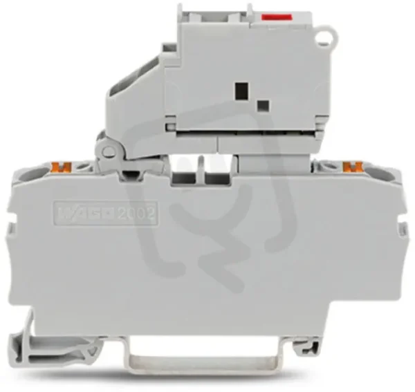 2vodičová pojistková svorka s výklopným držákem pojistek, šedá Výprodej