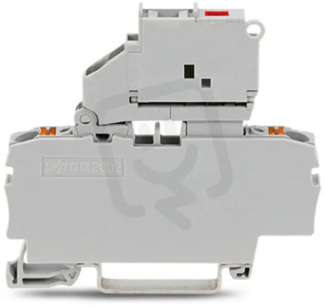 2vodičová pojistková svorka s výklopným držákem pojistek, šedá Výprodej