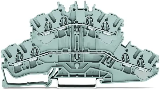 4vodičová dvojúrovňová svorka 8vodičová průchozí svorka N modrá WAGO 2002-2409 Poslední Šance