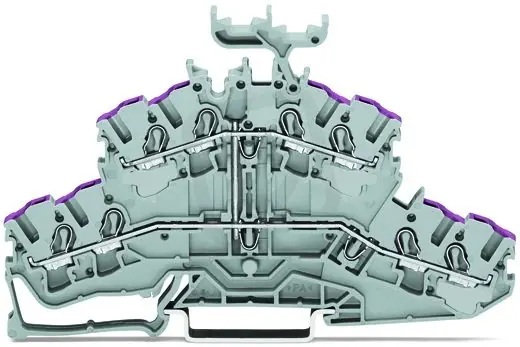 4vodičová dvojúrovňová svorka 8vodičová průchozí svorka L šedá WAGO 2002-2438 Ruční Výroba
