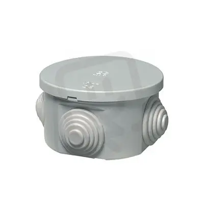 Zlevněný Rozbočovací krabice na omítku, IP44, pr. 80x40mm, šedá HL SYSTEM HL 400C2