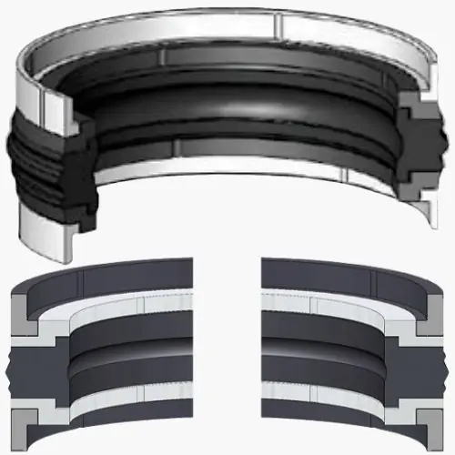Značkový těsnění K03 63x47x18,4/ 6,35 NBR/PE/POM