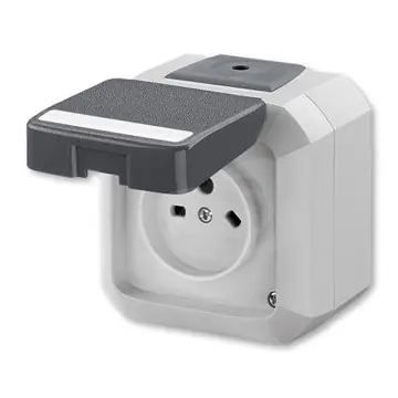 Variant+ zásuvka 1-násobná 48V typ K nástěnná IP54 šedá Akce