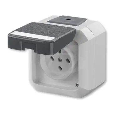 Výprodej Variant+ zásuvka 1-násobná 48V typ L nástěnná IP54 šedá