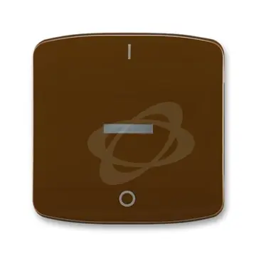 Tango kryt spínače jednoduchý s potiskem a průzorem 3S hnědá Super Cena