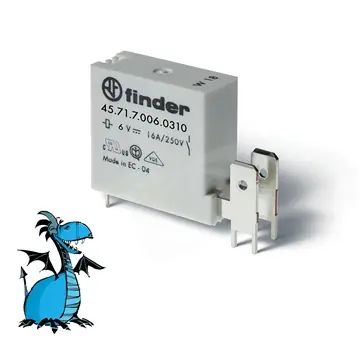 Ruční Výroba Relé 45.71.7.006.0310 do PS,1Z/16A, 6V DC