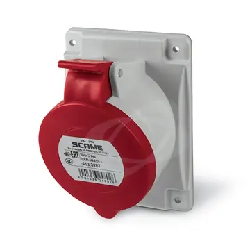 Zásuvka vestavná 32A 5P 400V IP44 šikmá 413.3267 SCAME Zlevněný