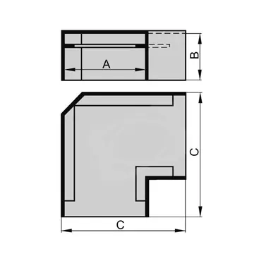 Originální Úhel plochý pro EIP 40x20