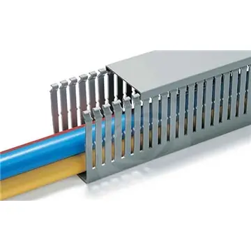 Kanál rozvaděčový 25x 60 T1 G s širokou perf. světle šedá Exkluzivní