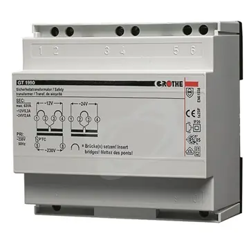 Transformátor (bezpečnostní) GT 1990, ~12/24 V (5,2/2,6 A), 5 DIN Jen Po Omezenou Doba