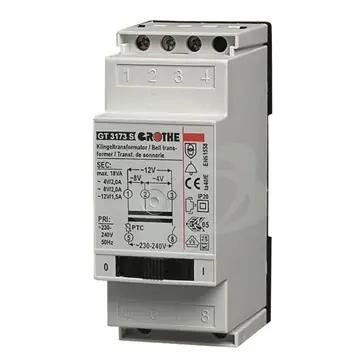 Vrácení Zdarma Zvonkový transformátor GT 3148, ~8V (1,0 A), 2 DIN