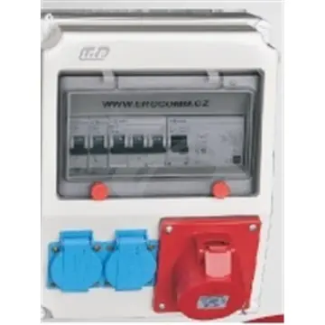 Zásuvková skříň 2x230V,1x400V/16A, jističe,chránič,IP44 Ihned K Objednání