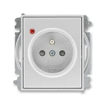 Značkový Time zásuvka 1-násobná přepěťová s clonkami titanová