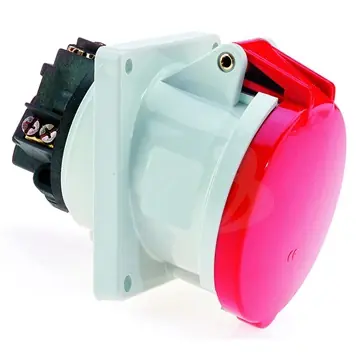 Zásuvka vestavná 63A 5P 400V IP44 šikmá 1202 Bals Ruční Výroba