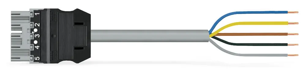 Hromadná Objednávka WAGO Konektor  771-9995/205-503 Konfekcionovaný s propojovacím kabelem  Zástrčka / otevřený konec, šedá