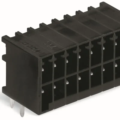 Záruka V Ceně WAGO Konektor 713-1433/105-000 s pájecími piny THR, 2řadý Pájecí kontakt 0,8 × 0,8 mm Úhlové provedení, černá