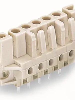 Záruka V Ceně WAGO Konektor 722-144/047-000 pružinový THT Rovné provedení Rozteč 5 mm, šedá