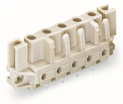 WAGO Konektor 722-735/047-000 Pružinový THT Rovné provedení Rozteč 7,5 mm, šedá Moderní