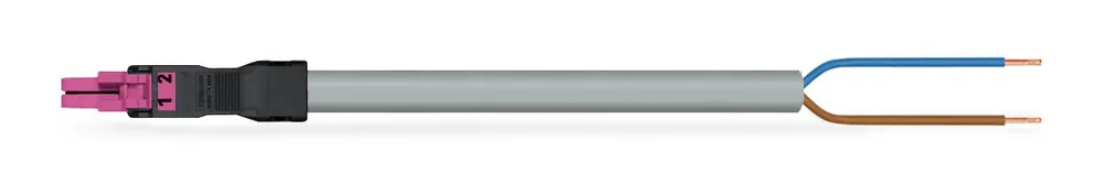 Značkový WAGO Konektor 891-8992/106-207 Konfekcionovaný s propojovacím Konektorem  Zdířka / otevřený konec, růžová