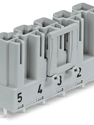 Pouze Dnes WAGO Konektor 770-855/060-000 na desky plošných spojů Rovné provedení 5pólová, šedá