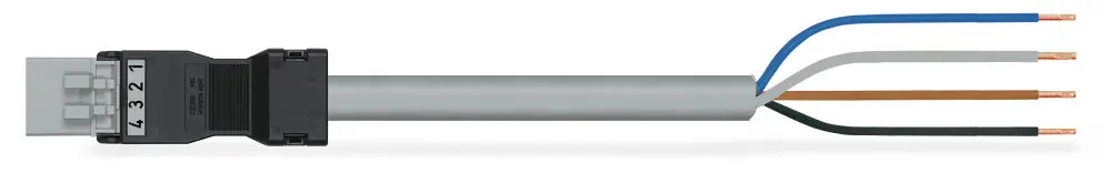 Zlevněný WAGO Konektor  891-8994/206-603 Konfekcionovaný s propojovacím kabelem  Zástrčka / otevřený konec, šedá