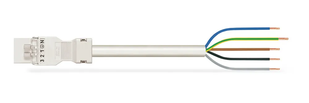 Značkový WAGO Konektor  891-8995/216-602 Konfekcionovaný s propojovacím kabelem  Zástrčka / otevřený konec, bílá