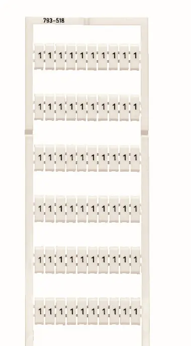 WAGO Štítek WMB s potiskem čísla 1 a 2 1ks = 50 štítků Finální Výprodej