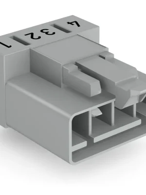 Zlevněný WAGO Konektor 890-854/011-000 na desky plošných spojů Úhlové provedení 4pólová, šedá