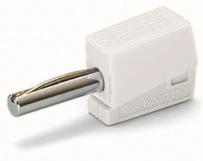 Originální WAGO Konektor 215-611 Banánkový Pro průměr zásuvky 4 mm, bílá