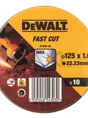 Finální Výprodej DeWALT  Sada DT3507 řezacích kotoučů na kov 125x1,0 mm (v sadě 10 ks)