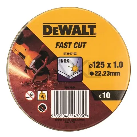 Finální Výprodej DeWALT  Sada DT3507 řezacích kotoučů na kov 125x1,0 mm (v sadě 10 ks)