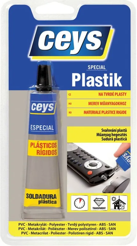 Značkový CEYS Lepidlo PLASTIK na tvrdé plasty 30ml